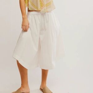 Free People Yellow Lucca Culotte Shorts